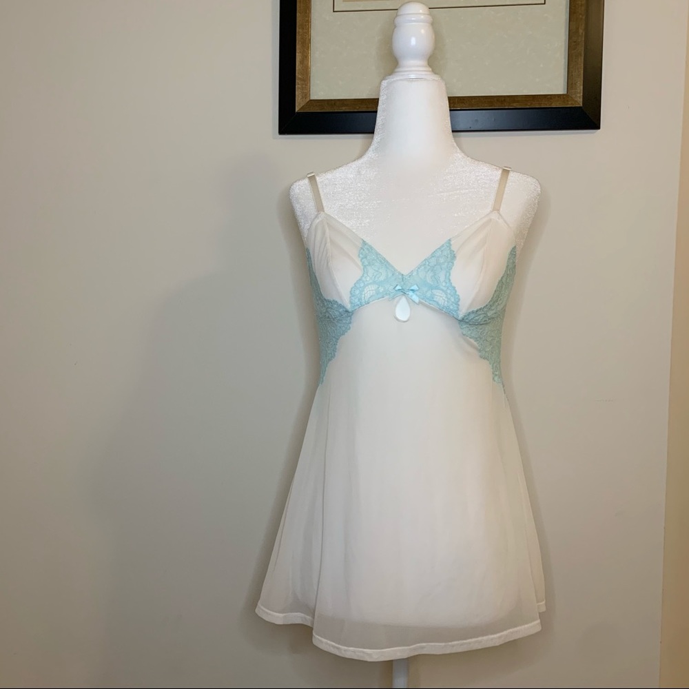 Gilligan & O'Malley Sheer Lace Lingerie Babydoll